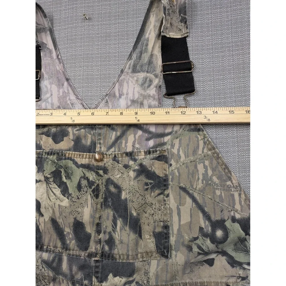 Mossy Oak Bib Overalls Mens 3XL Camo Cargo Hunting Shortalls 11 Inseam USA